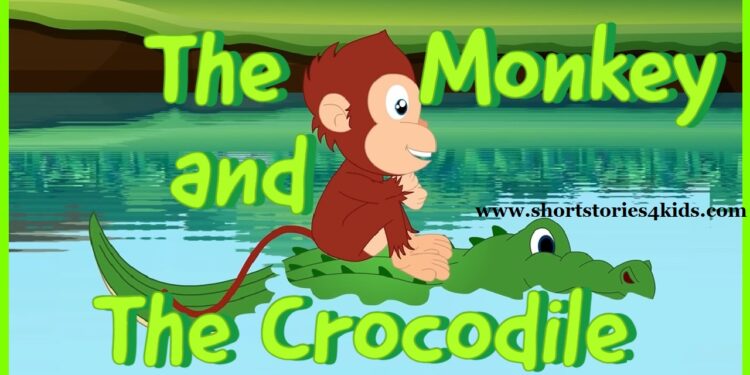 The Monkey and The Crocodile - Short Story for Kids - Short Stories 4 Kids